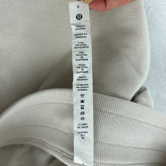 Lululemon Scuba High-Rise Cropped Joggers size o Cream color - Picture 6 of 8